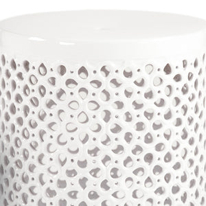Lanie Garden Stool White White JW001 White Zentique