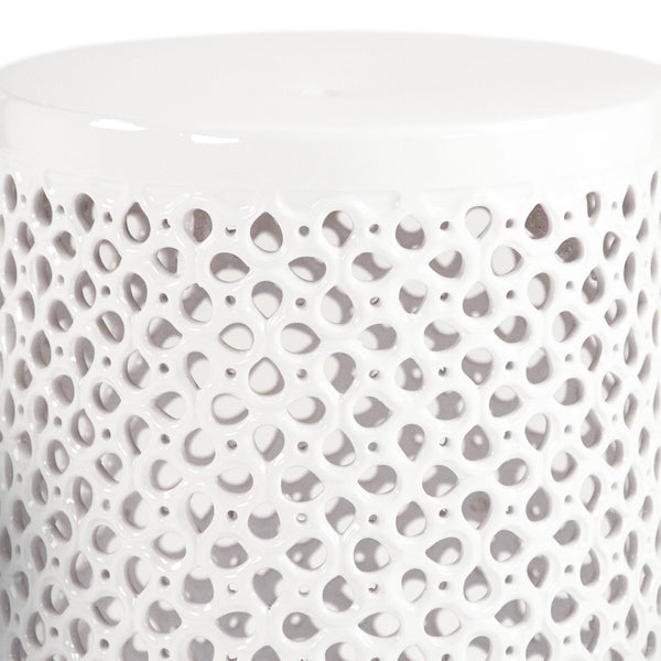 Lanie Garden Stool White White JW001 White Zentique