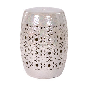 Garden Stool Iridescent Grey JW005 Grey Zentique