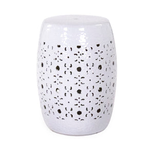 Garden Stool White JW005 White Zentique