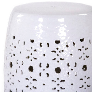 Garden Stool White JW005 White Zentique