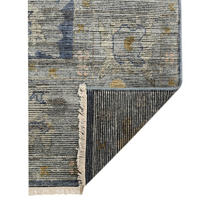 Amer Rugs Jwell Transitional Hand-knotted Area Rug With Elegant Turkish Motifs In Natural Wool For Any Space Water Blue Wool Jwl40912