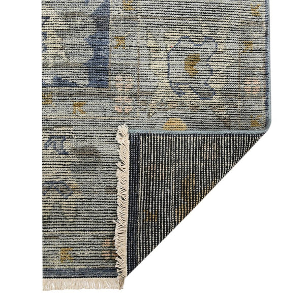 Amer Rugs Jwell Transitional Hand-knotted Area Rug With Elegant Turkish Motifs In Natural Wool For Any Space Water Blue Wool Jwl40912