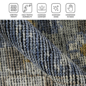 Amer Rugs Jwell Transitional Hand-knotted Area Rug With Elegant Turkish Motifs In Natural Wool For Any Space Water Blue Wool Jwl40912