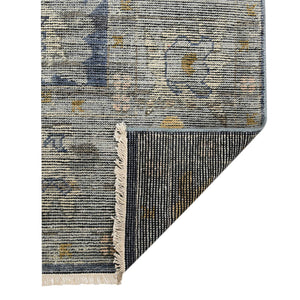 Jwell Hand-knotted Wool Area Rug Oriental Bordered Design for Large Living Rooms