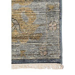 Jwell Hand-knotted Wool Area Rug Oriental Bordered Design for Large Living Rooms