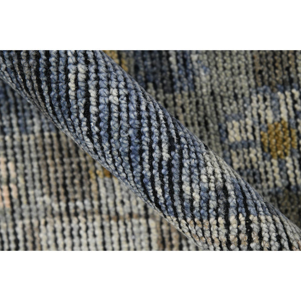 Jwell Hand-knotted Wool Area Rug Oriental Bordered Design for Large Living Rooms