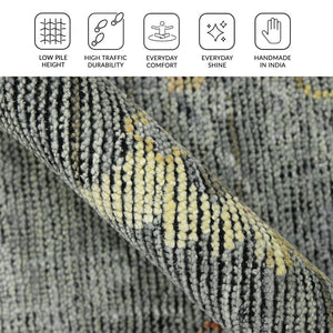 Amer Rugs Jwell Bohemian Floral Hand-knotted Area Rug In Elegant Neutral Tones For Timeless Home Décor Light Gray Wool Jwl60810