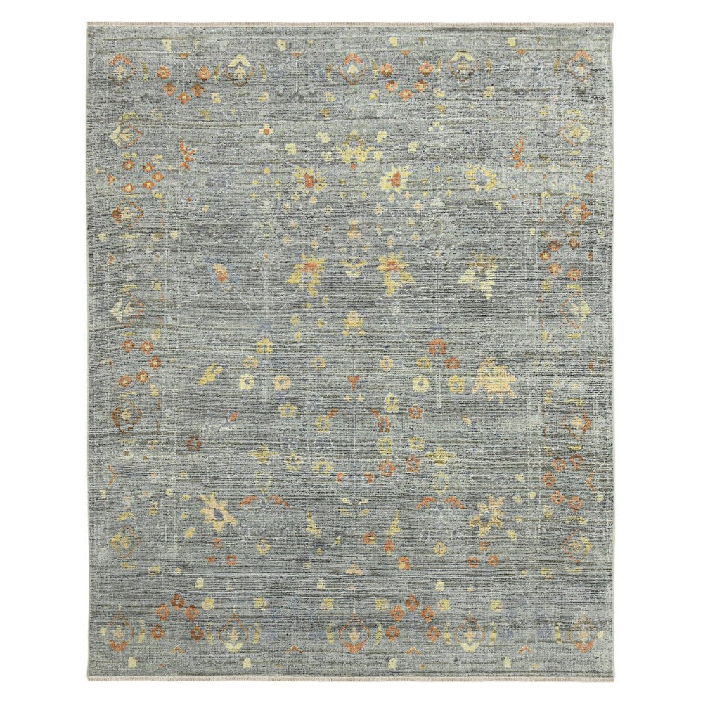 Amer Rugs Jwell Bohemian Floral Hand-knotted Area Rug In Elegant Neutral Tones For Timeless Home Décor Light Gray Wool Jwl60810