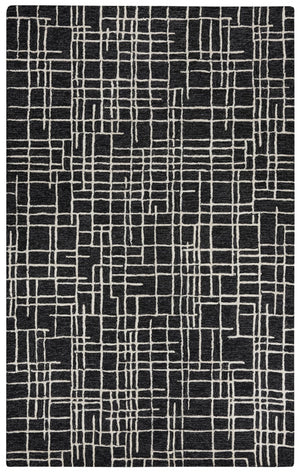 Rizzy Jazz JZZ976 Hand Tufted Modern Wool/Viscose Rug Black 8'9" x 11'9"