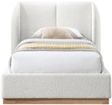 Jardin Cream Boucle Fabric Twin Bed JardinCream-T Meridian Furniture