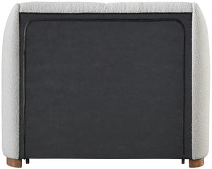 Jardin Cream Boucle Fabric Twin Bed JardinCream-T Meridian Furniture