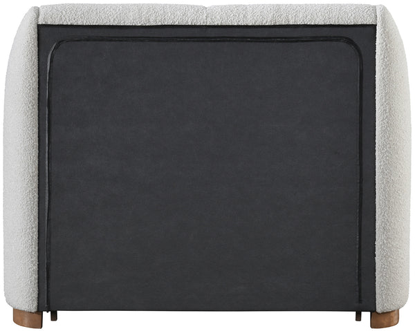 Jardin Cream Boucle Fabric Twin Bed JardinCream-T Meridian Furniture