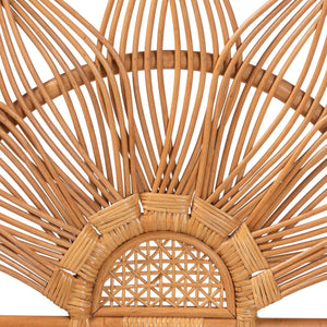 Bali & Pari Jasmine Handwoven Rattan Freestanding Headboard Boho Coastal Twin