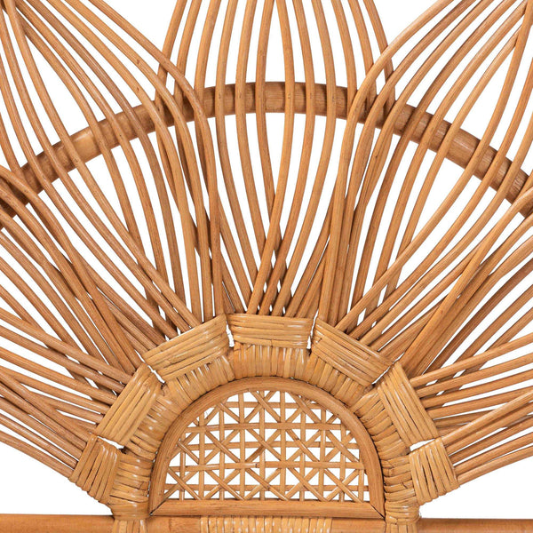 Bali & Pari Jasmine Handwoven Rattan Freestanding Headboard Boho Coastal Twin