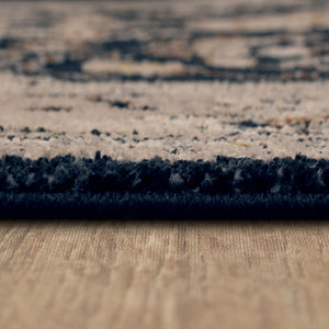 Karastan Rugs Zephyr Julienne Machine Woven Triexta Area Rug Majolica Blue 9' 6" x 12' 11"