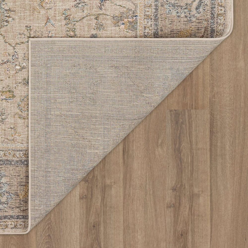 Karastan Rugs Zephyr Julienne Machine Woven Triexta Area Rug Oyster 9' 6" x 12' 11"