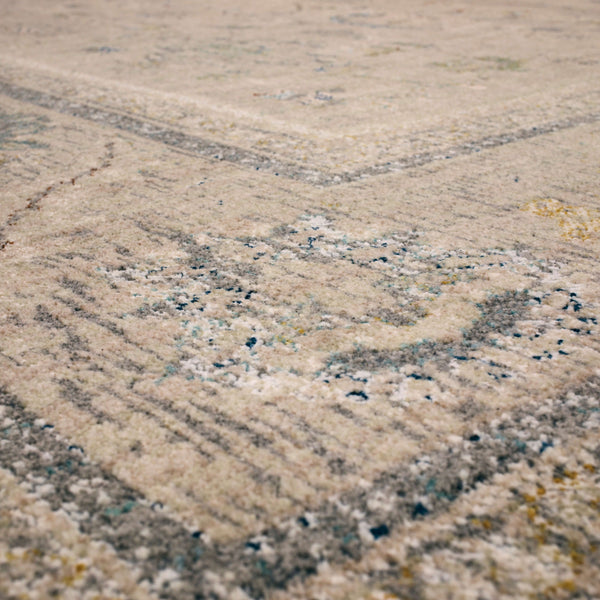 Karastan Rugs Zephyr Julienne Machine Woven Triexta Area Rug Oyster 9' 6" x 12' 11"