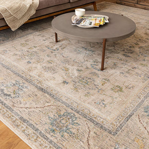 Karastan Rugs Zephyr Julienne Machine Woven Triexta Area Rug Oyster 8' x 10'