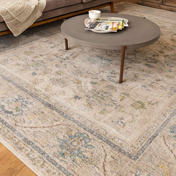 Karastan Rugs Zephyr Julienne Machine Woven Triexta Area Rug Oyster 8' x 10'