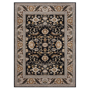 Karastan Rugs Zephyr Julienne Machine Woven Triexta Area Rug Soot 9' 6" x 12' 11"
