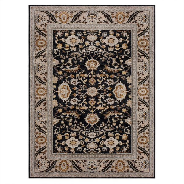 Karastan Rugs Zephyr Julienne Machine Woven Triexta Area Rug Soot 9' 6" x 12' 11"