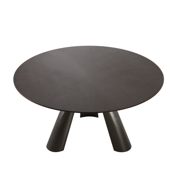Pasargad Home Novara Round Dining Table - Modern Elegance For Sophisticated Dining Spaces D. Brown Mdf Plz-386dt-r