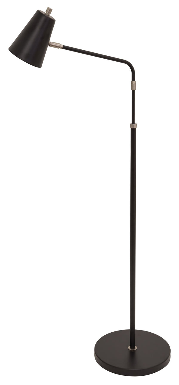 House Of Troy Kirby Led Adjustable Floor Lamp With Elegant Satin Nickel Accents For Modern Home Lighting Solutions Black Metal K100-blk