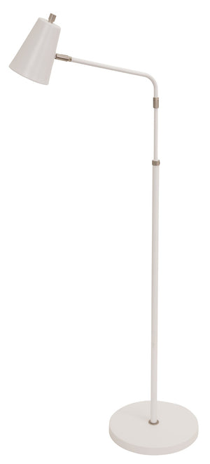 House Of Troy Kirby Led Adjustable Floor Lamp With Elegant Satin Nickel Accents For Modern Home Lighting Solutions White Metal K100-wt