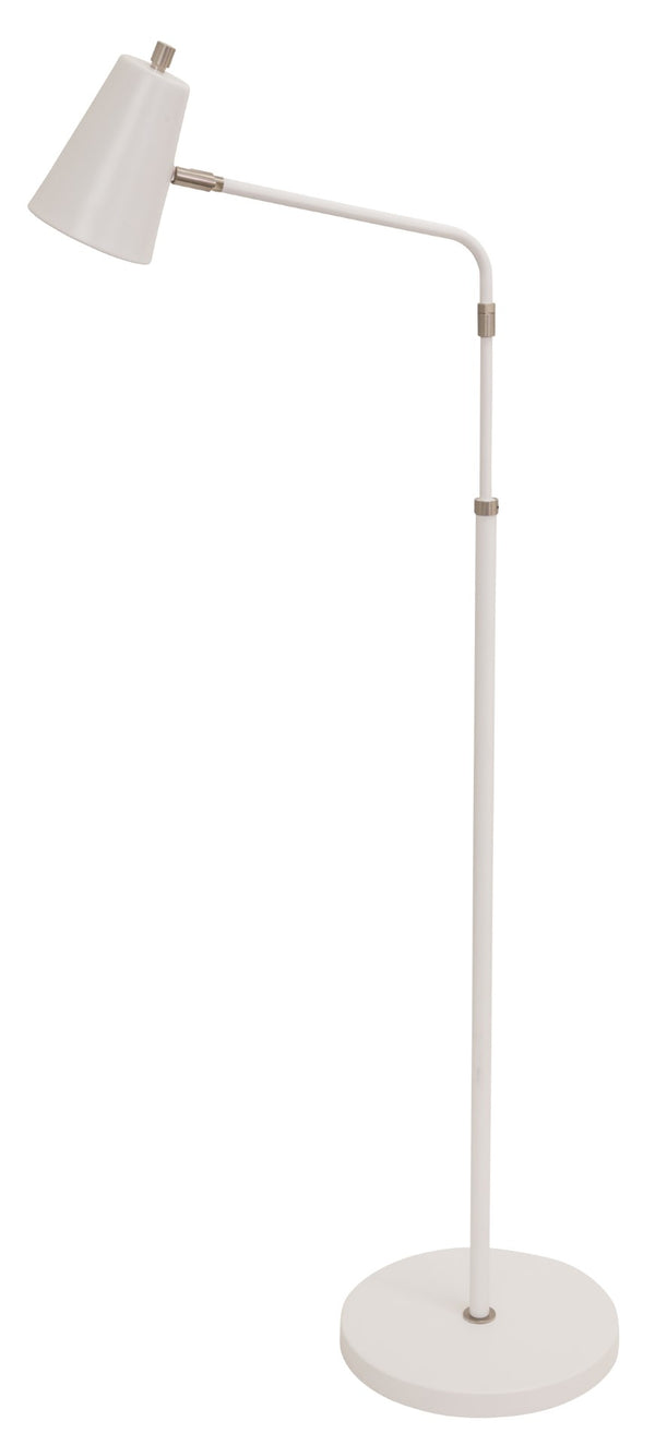 House Of Troy Kirby Led Adjustable Floor Lamp With Elegant Satin Nickel Accents For Modern Home Lighting Solutions White Metal K100-wt