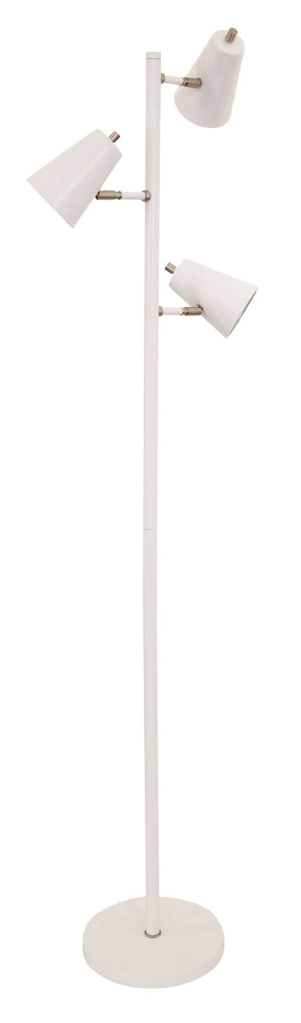 House Of Troy Kirby Led Adjustable Floor Lamp With Elegant Satin Nickel Accents For Modern Home Lighting Solutions White Metal K130-wt
