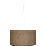 Robert Abbey Elena Pendant Painted White Finish Mushroom Dupioni Fabric Shade With Fabric Diffuser