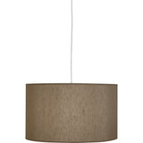 Robert Abbey Elena Pendant Painted White Finish Mushroom Dupioni Fabric Shade With Fabric Diffuser