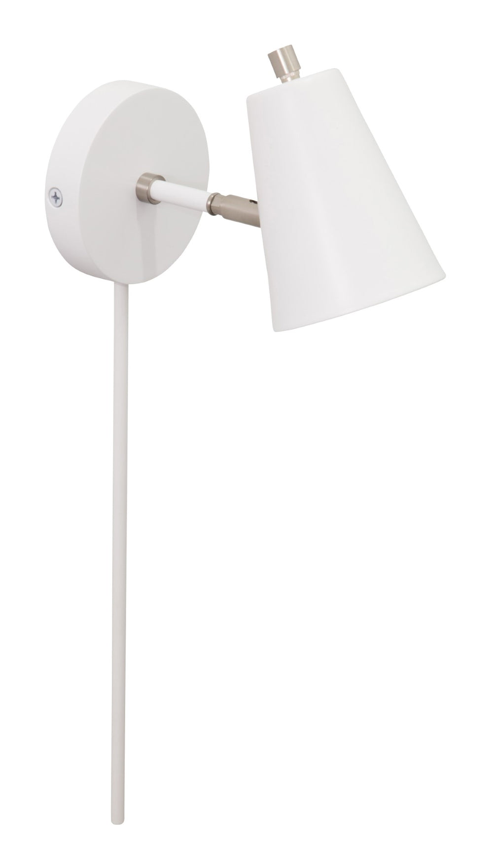 House Of Troy Kirby Led Wall Lamp With Satin Nickel Accents - Stylish Swivel Shade For Versatile Lighting Solutions White Metal K175-wt