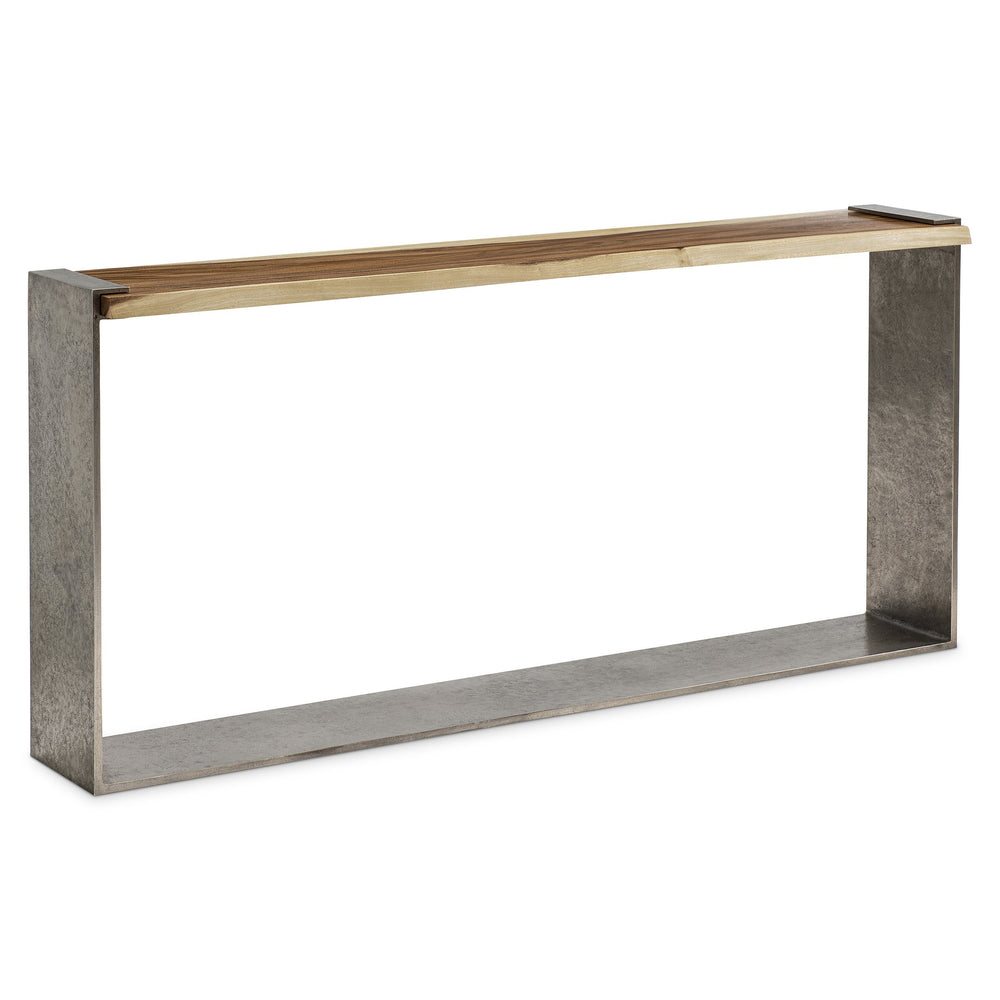 Bernhardt Bernhardt Arima Live Edge Suar Wood Table with Cast Aluminum Organic Industrial Accent Side Table K2329
