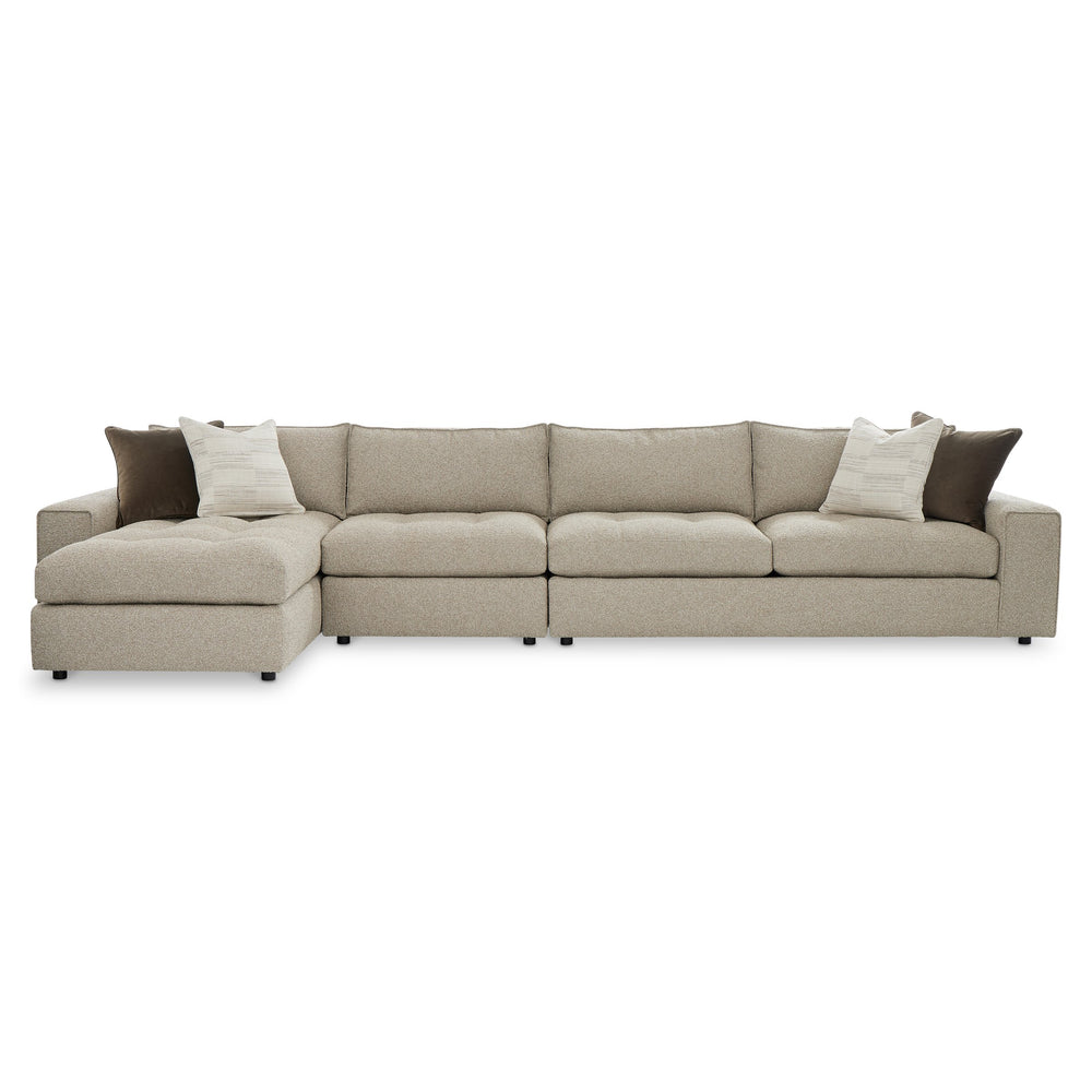 Bernhardt Bernhardt Nest Left Facing Sectional with Down Cushions and Track Arms K2448