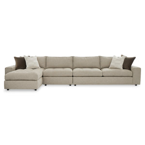 Bernhardt Nest Left Facing Sectional with Down Cushions and Track Arms