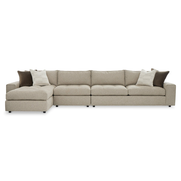 Bernhardt Nest Left Facing Sectional with Down Cushions and Track Arms