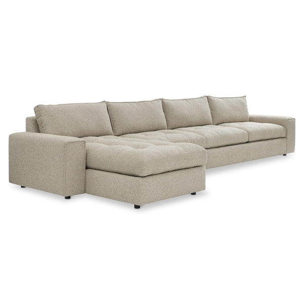 Bernhardt Nest Left Facing Sectional with Down Cushions and Track Arms