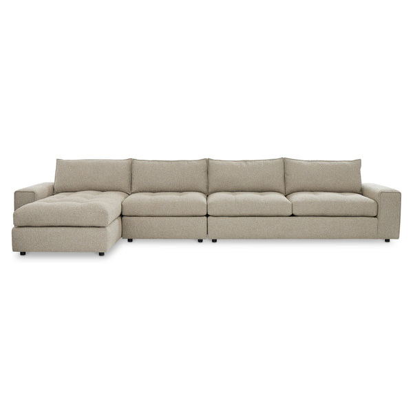 Bernhardt Nest Left Facing Sectional with Down Cushions and Track Arms
