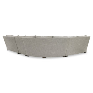 Bernhardt Keirnan Transitional Fabric Sectional with Rolled Arms and Knife Edge Cushions