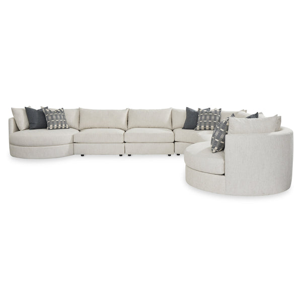 Bernhardt Ferris Modern Fabric Sectional with Swivel Chairs and Configurable Seating