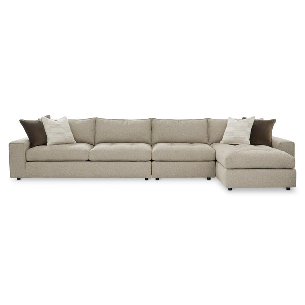 Bernhardt Nest Fabric Sectional with Down Cushions and Flanged Tailoring for Modern Living