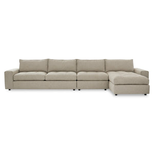 Bernhardt Nest Fabric Sectional with Down Cushions and Flanged Tailoring for Modern Living