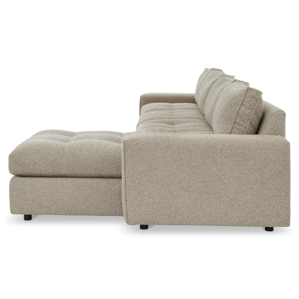 Bernhardt Nest Fabric Sectional with Down Cushions and Flanged Tailoring for Modern Living