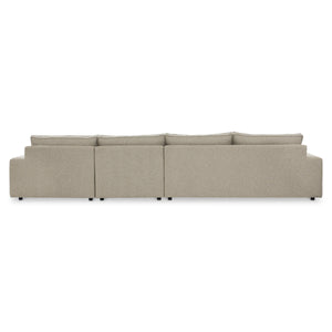 Bernhardt Nest Fabric Sectional with Down Cushions and Flanged Tailoring for Modern Living