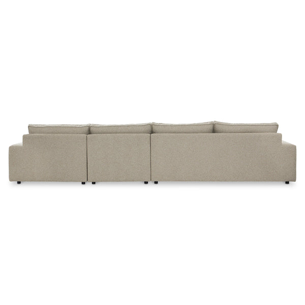 Bernhardt Nest Fabric Sectional with Down Cushions and Flanged Tailoring for Modern Living