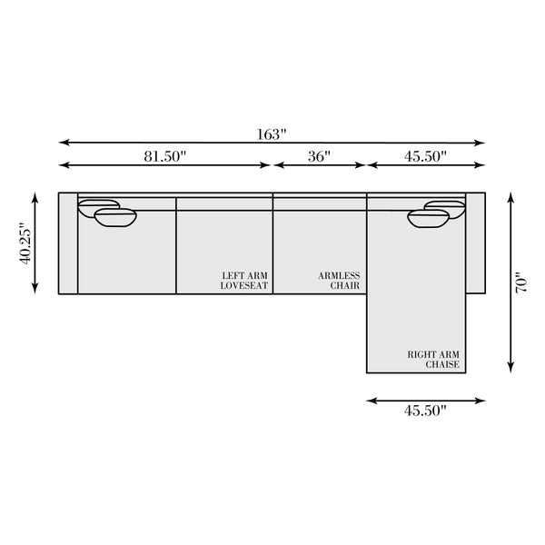 Bernhardt Nest Fabric Sectional with Down Cushions and Flanged Tailoring for Modern Living