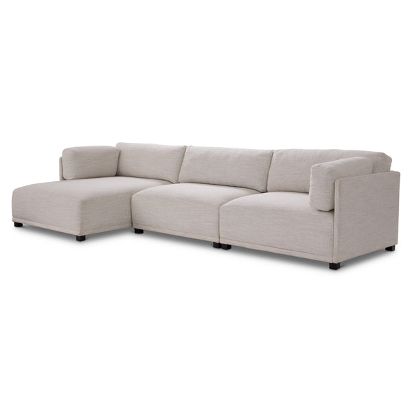 Bernhardt Parker Deep Seat Upholstered Fabric Sectional with Plush Cushions for Modern Living