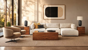 Bernhardt Parker Deep Seat Upholstered Fabric Sectional with Plush Cushions for Modern Living